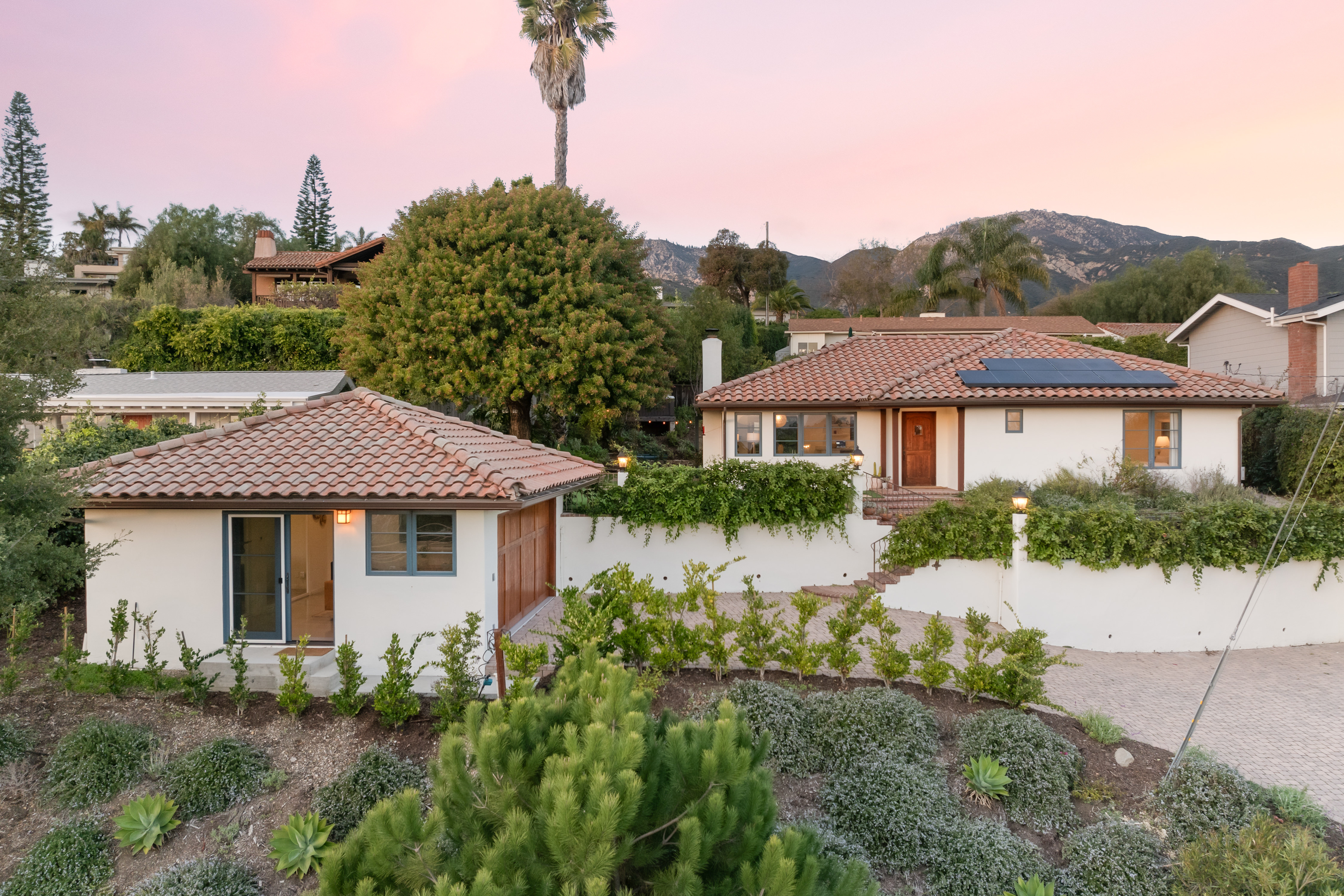 A Northern California rental home at sunset